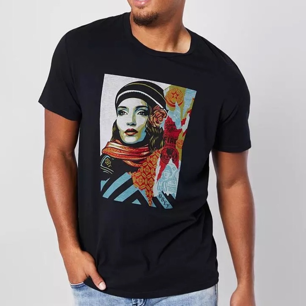 OBEY T Shirt - Navy Blue - Picture 6 of 6